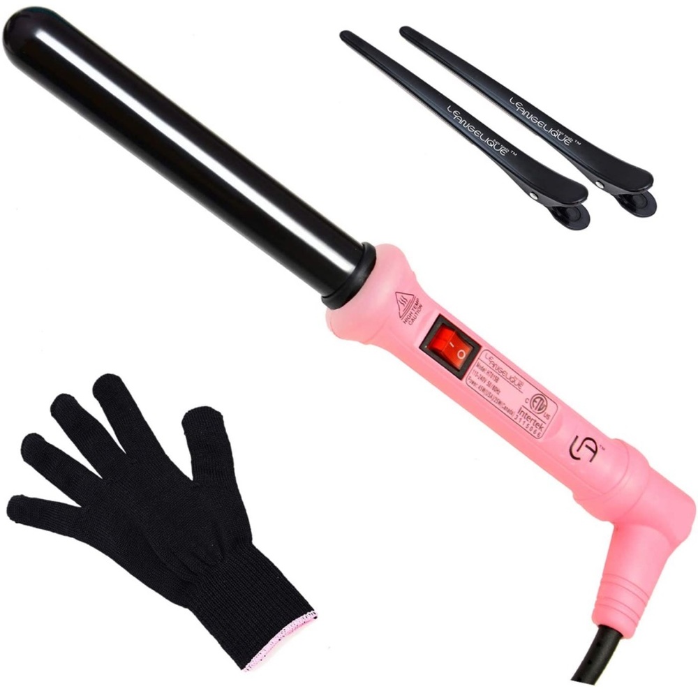Ceramic Curling Iron Wand 1 inch - Pink